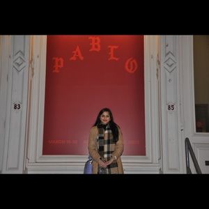 CALVIN KLEIN TAN PEA COAT, SIZE S